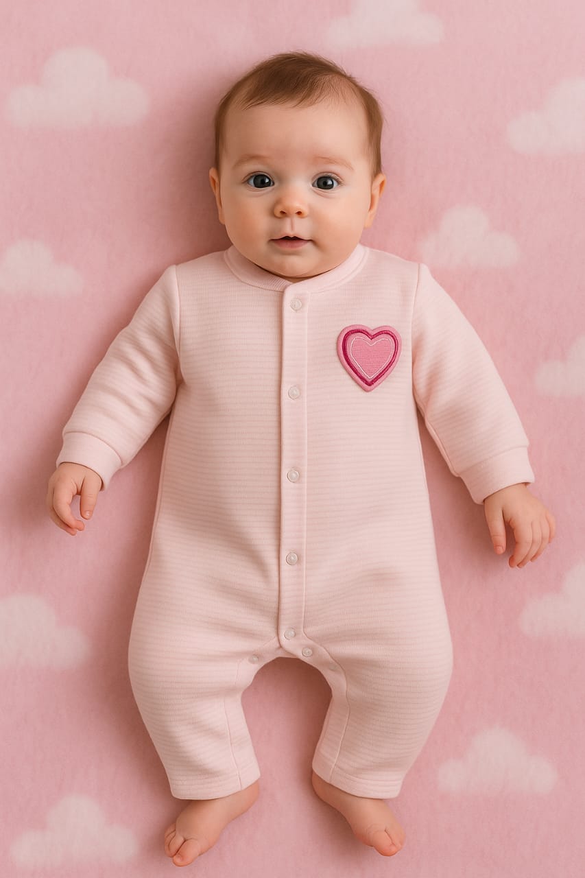 Soft Thermal Onesie Infant Pink