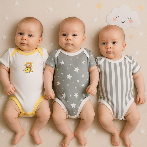 Bodysuits Short Sleeves Pack Of 3 Unisex