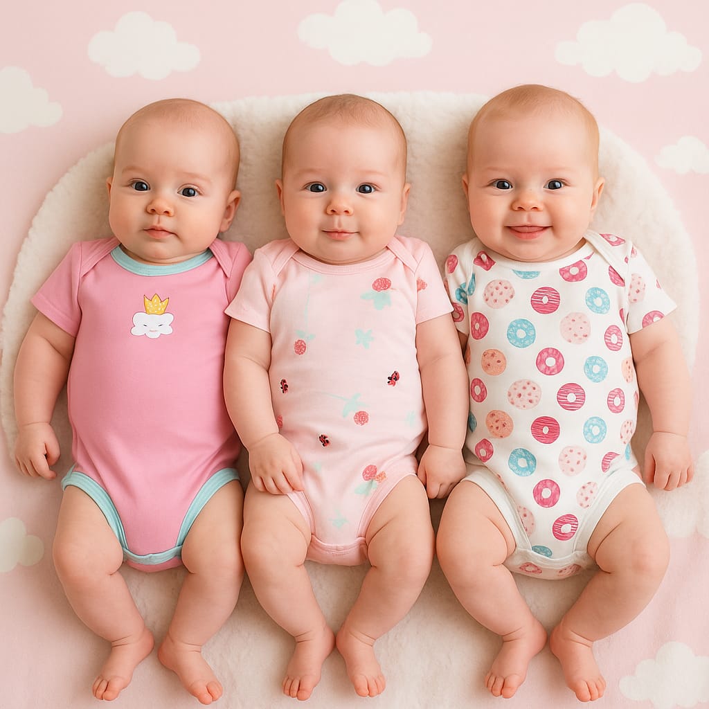 Bodysuits Short Sleeves Pack Of 3 Girls