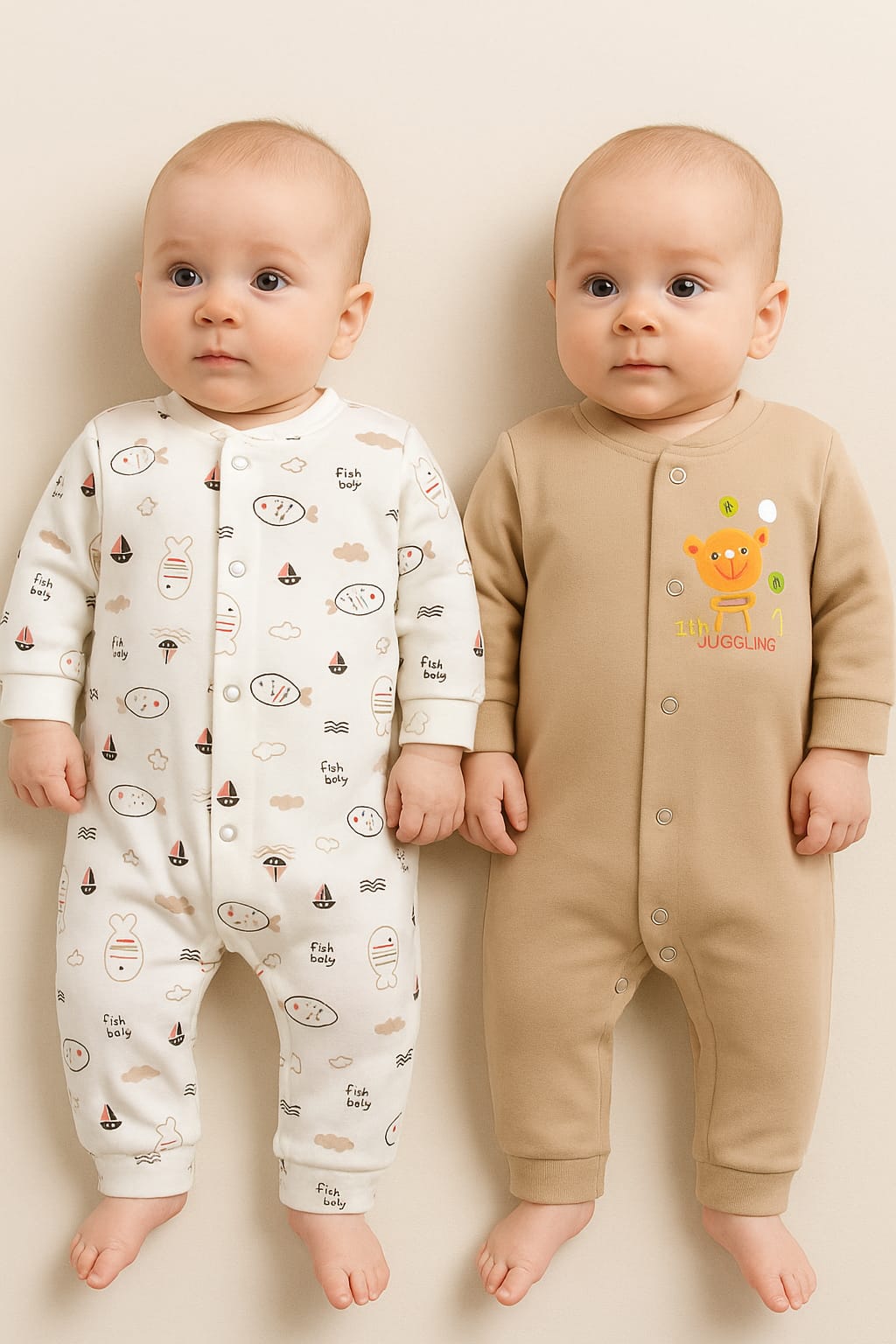 Sleepsuit Pack Of 2 Unisex Cotton