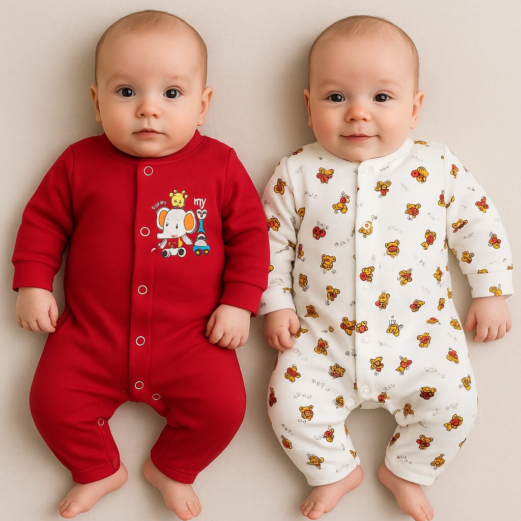 Sleepsuit Pack Of 2 Unisex Cotton