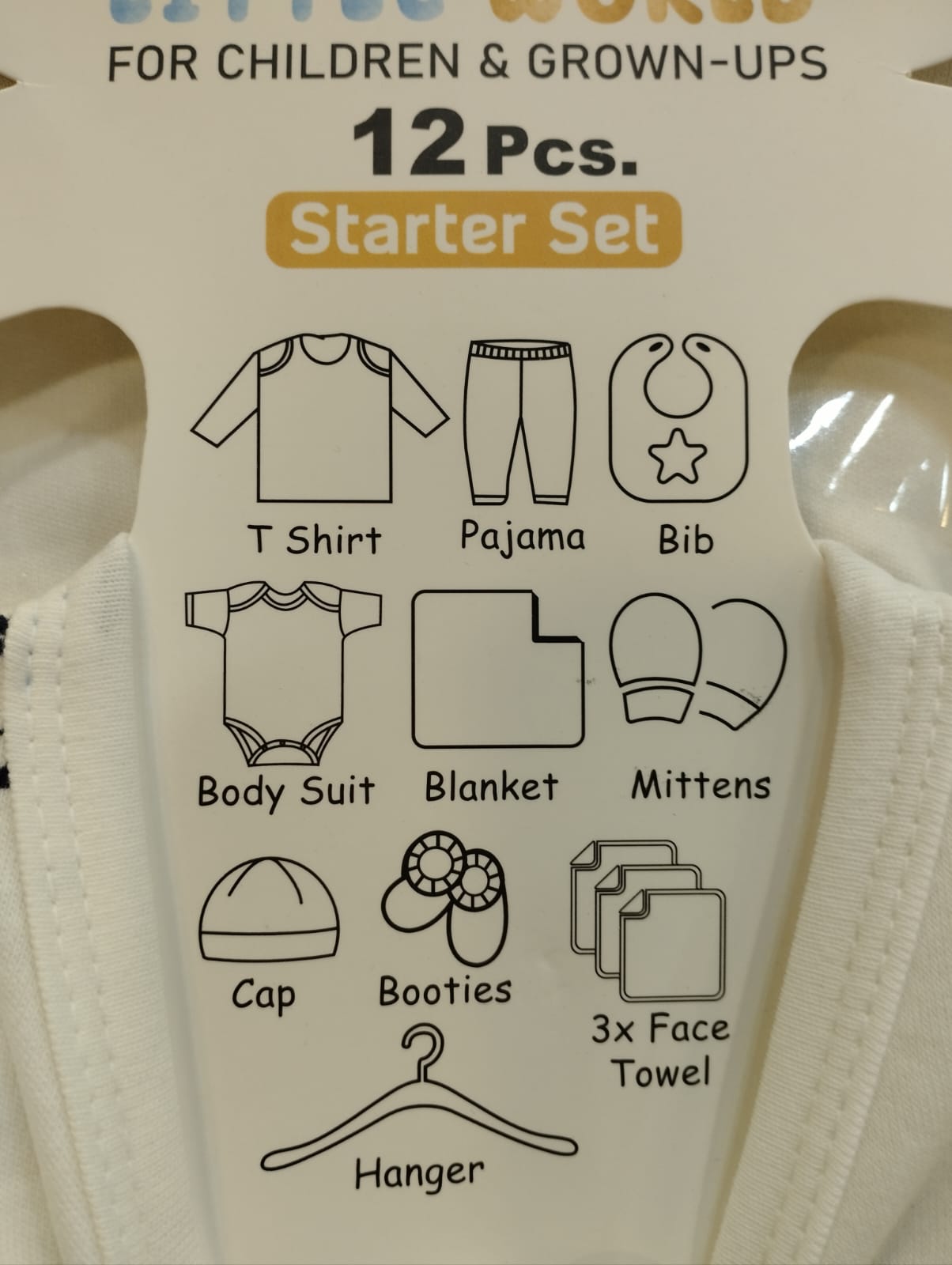 Little world winter starter set for newborn baby (0-3M)  (pack of 12)