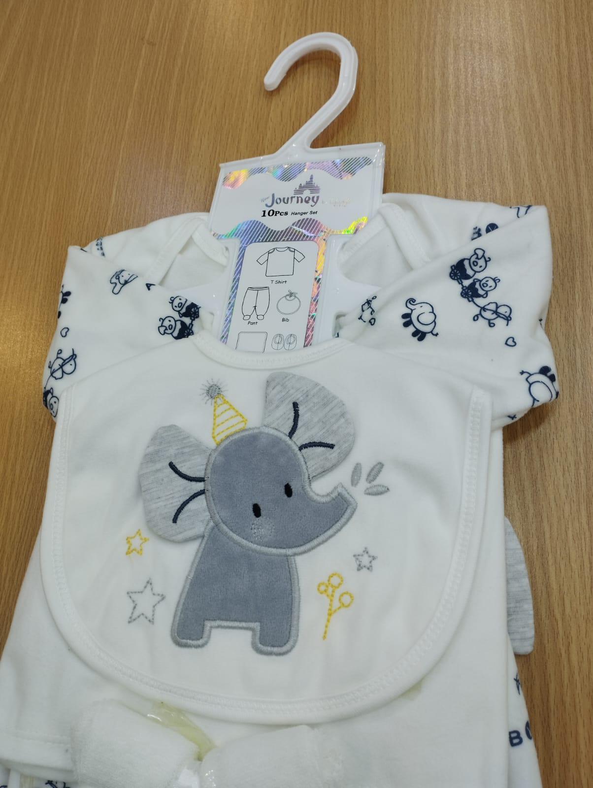 Journey winter starter set for newborn baby (0-3M) GREY elephant (pack of 10)