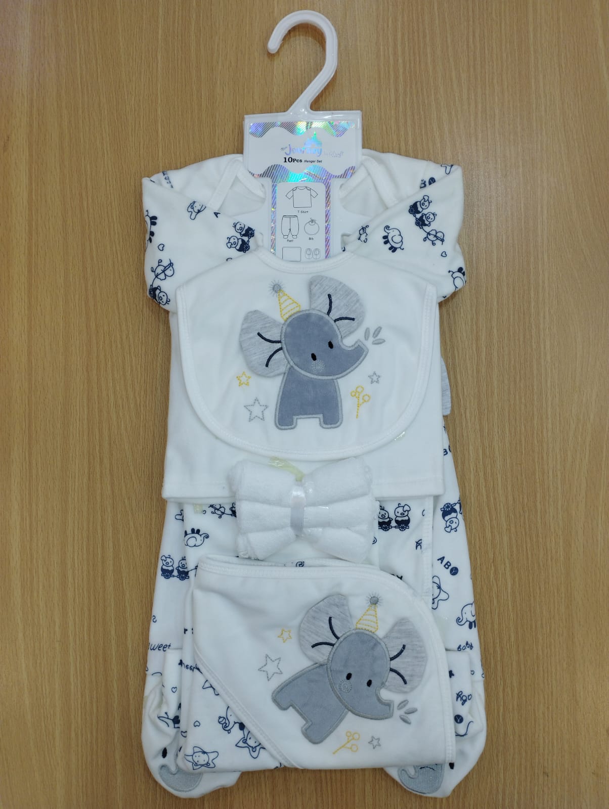 Journey winter starter set for newborn baby (0-3M) GREY elephant (pack of 10)