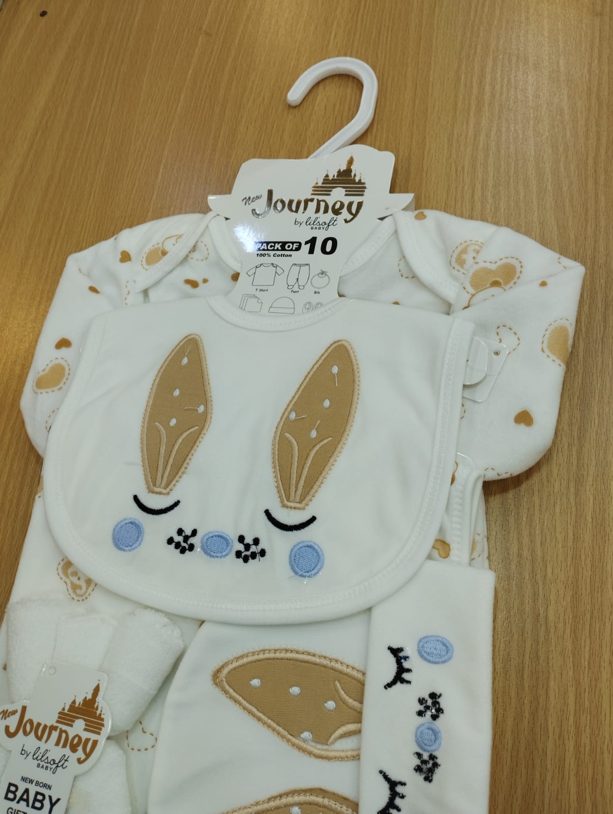 Journey winter starter set for newborn baby (BROWN CAT) (0-3M)  (pack of 10)