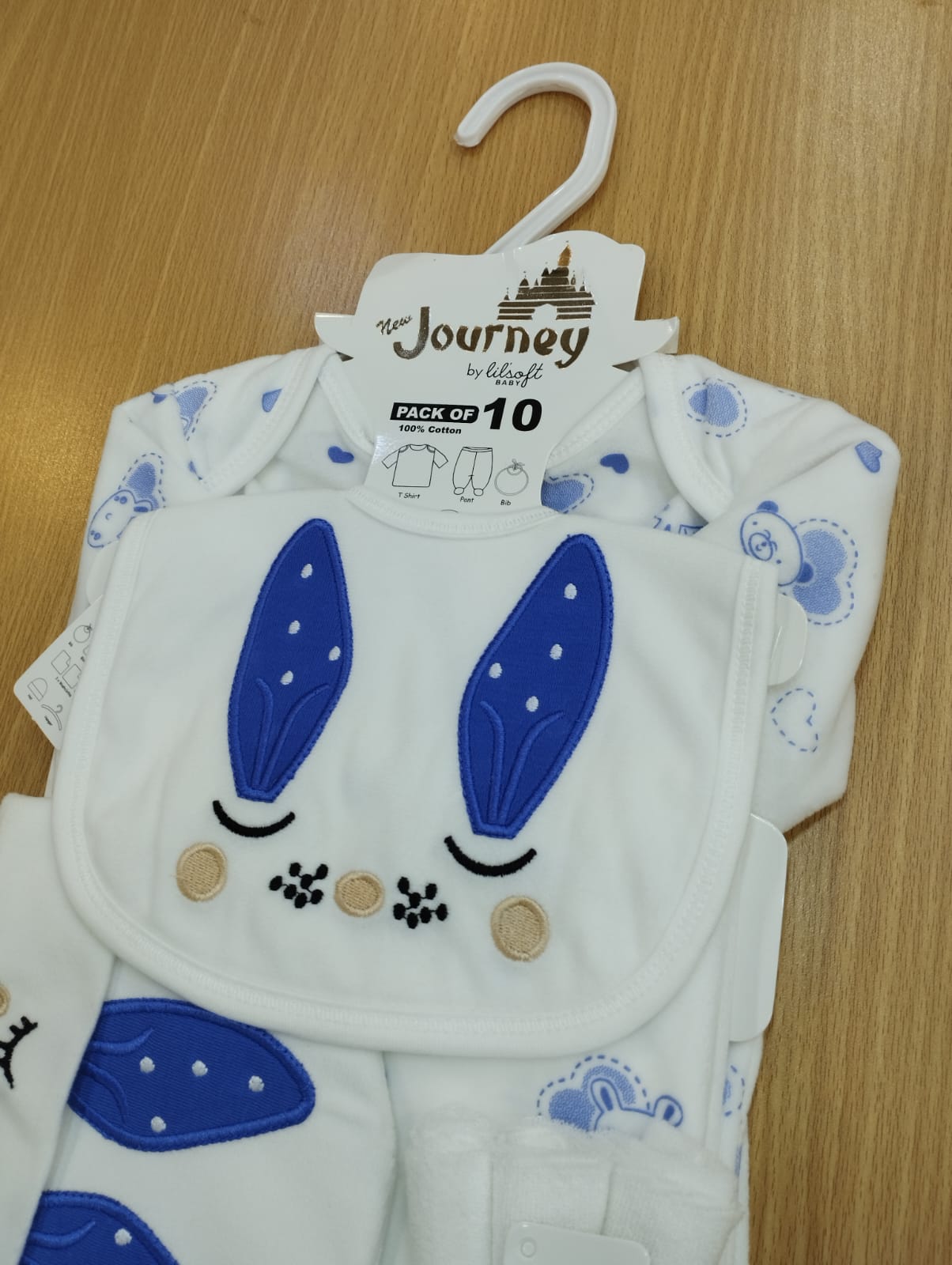 Journey winter starter set for newborn baby (BLUE CAT) (0-3M)  (pack of 10)