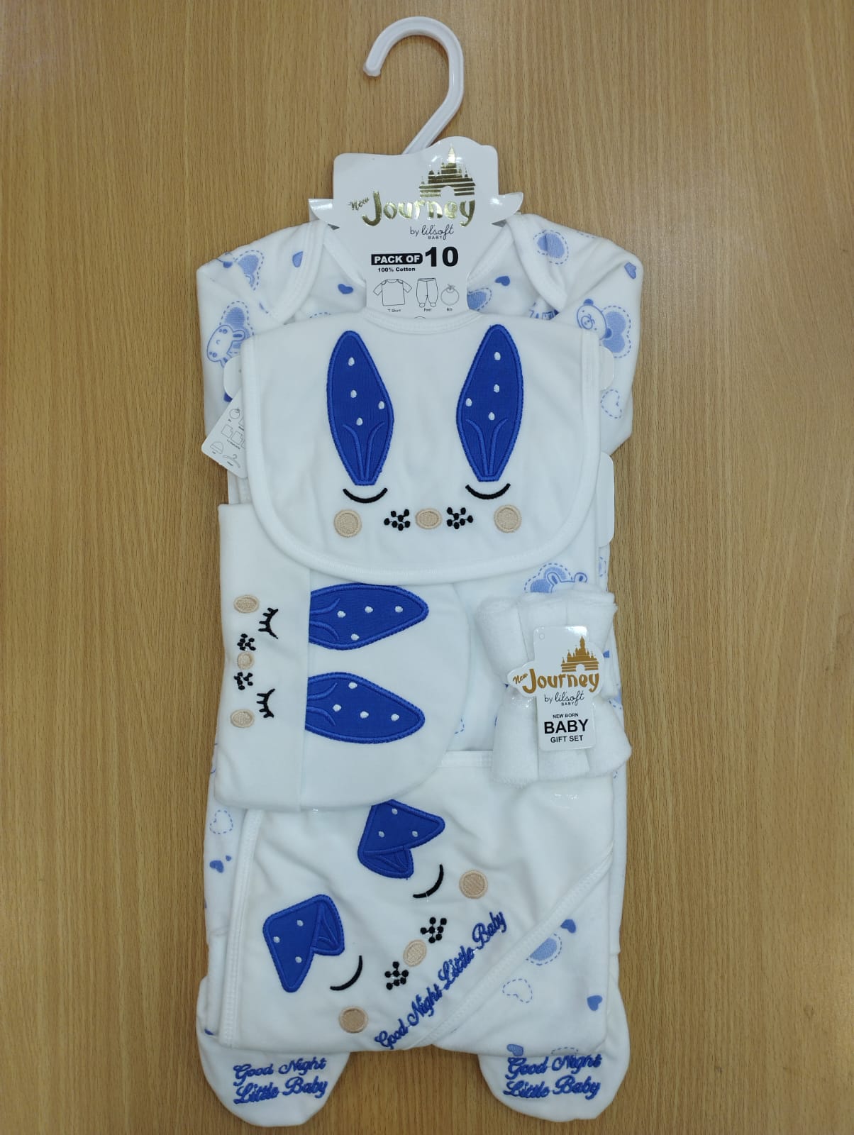 Journey winter starter set for newborn baby (BLUE CAT) (0-3M)  (pack of 10)
