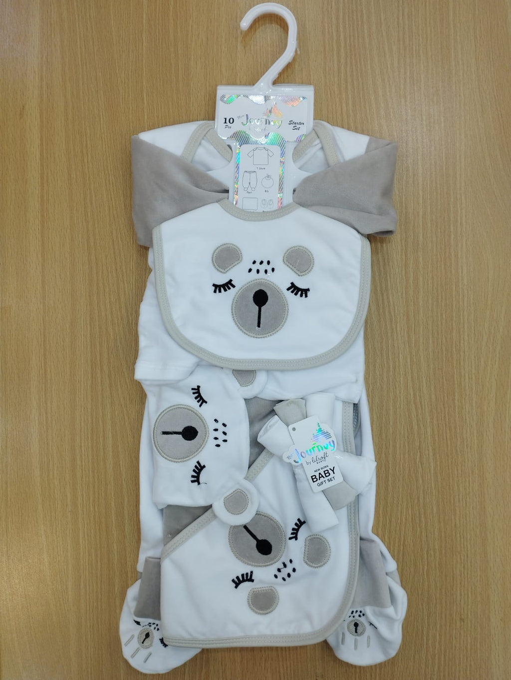 Journey pack of 10 starter set for new born baby 0-3M ( BROWN PANDA )
