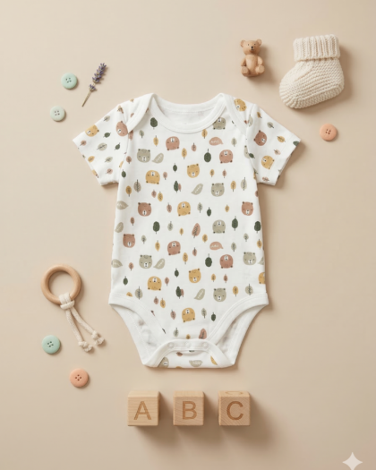 Brown Bear Hugs Body Suits Pack Of 3