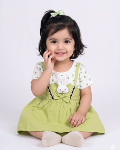 Pistachio Green Bunny Joy Frock