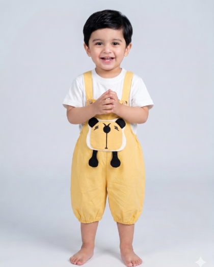 Teddy Dungaree Set
