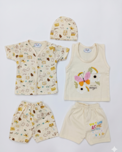 New Born 5-Piece Summer Fun Set ( YELLOW )