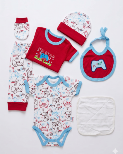 Gamer Star 7-Piece Newborn Gift Set