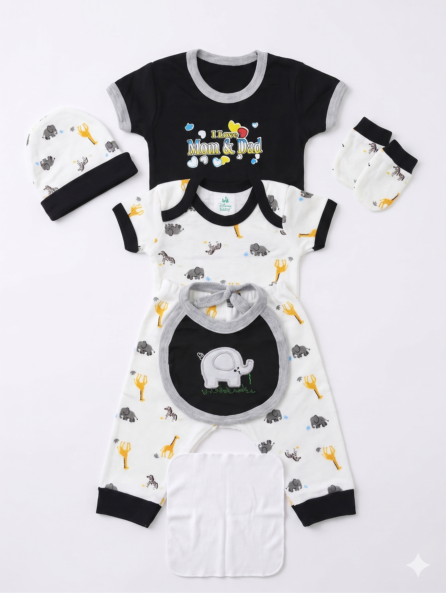 I Love Mom & Dad 7-Piece Newborn Set