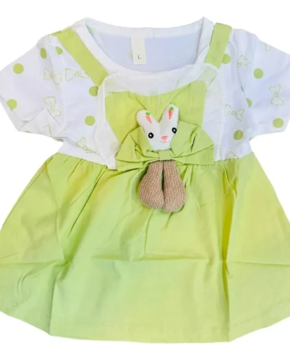 Baby Girl Green Bunny Frock