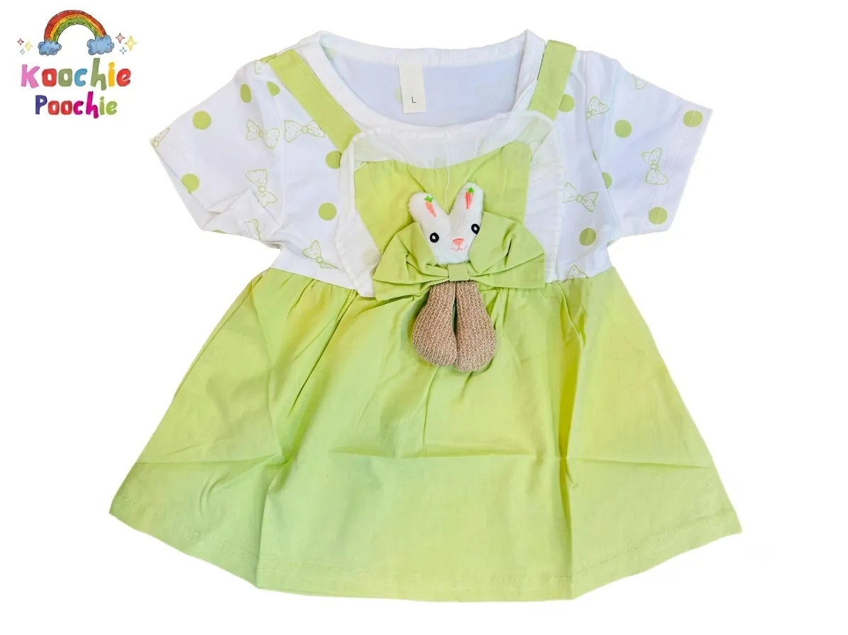 Baby Girl Green Bunny Frock