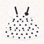 Black Heart Printed Frock