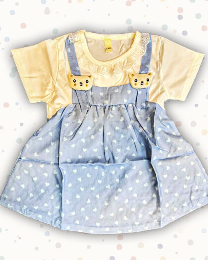 Blue Hearted Baby Frock