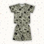 Gray Printed Track Naiker Suit