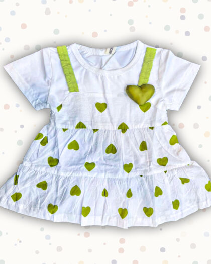 Green Hearted Baby Frock