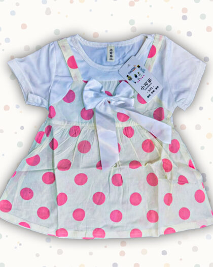 Pink Circle Baby Frock