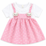 Pink Hearted Baby Frock