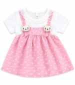 Pink Hearted Baby Frock