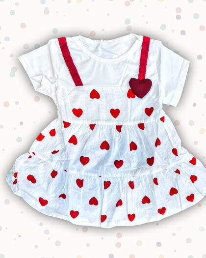 Red Hearted Baby Frock
