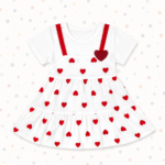Red Hearted Baby Frock