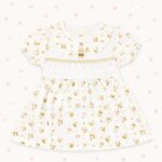 White Printed Baby Frock