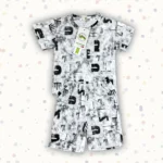 White Printed Track Naiker Suit
