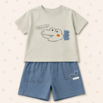 Baby Crocodile Graphic T-Shirt & Shorts Set