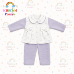 Baby Lavender Bow Jacket & Pants Set