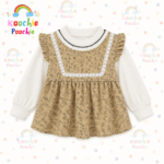 Vintage Beige Floral Lace Pinafore Dress