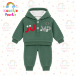 Baby Boys Forest Green Hooded 2-Piece Tracksuit