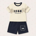 Little Gentleman Navy & Cream T-Shirt Shorts Set