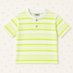 Neon Stripe Henley Kids T-Shirt