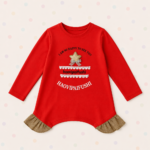 Golden Star Ruffle-Hem Girls’ Top