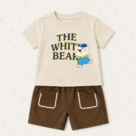 Geometric Printed Boys Shirt & Shorts Set