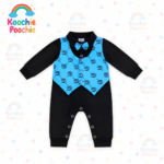 Blue Royale Baby Tuxedo Romper