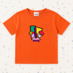 Abstract Face Orange Kids T-Shirt