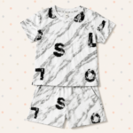 Kids Abstract Printed T-Shirt & Shorts Set