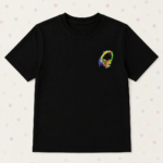 Neon Headphones Black Kids T-Shirt