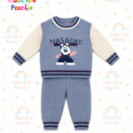 Cozy Blue Bear Knitted Baby Boy Set