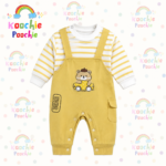 Little Bear Mustard Dungaree Romper