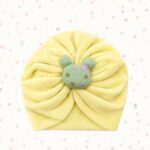 Lemon Yellow Butterfly Turban Cap