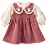 Bunny Charm Corduroy Baby Girl Dress