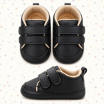 Little Steps Classic Black Baby Sneakers