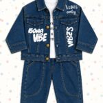 Boys' Urban Vibes Denim Jacket & Jeans 3-Piece Set
