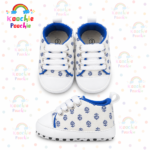 Nautical Blue Print Baby Sneakers